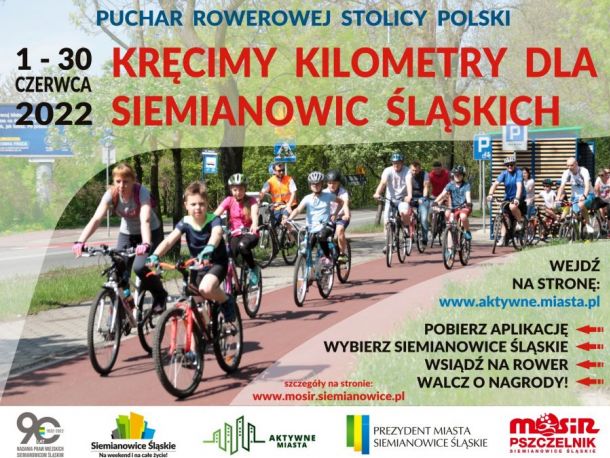 Plakat zapraszający do udziału w rywalizacji o „Puchar Rowerowej Stolicy Polski”, autor: Wiesław Stręk